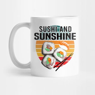 Sushi and Sunshine Retro Vintage Sunset - Cool Summer Mug